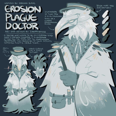 Fullbody+Chibi Custom Example 1 - Contains fullbody + color palette + chibi + notes/lore of the design - Can add extra aspects, such as more chibis, extra art, or accessory close-ups for an extra price. PRICE: 35-50 USD, extra if there are add-ons