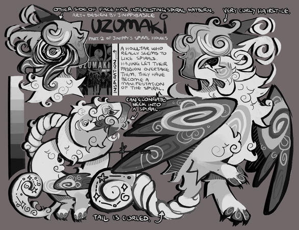 Reference Sheet Custom Example 1 - Contains fullbody + color palette + chibi + closeup of the design - Can add extra aspects, such as more chibis, extra art, or accessory close-ups for an extra price. PRICE: 75-100 USD, extra if there are add-ons